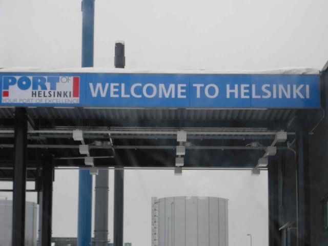 Ankunft im Hafen von Helsinki