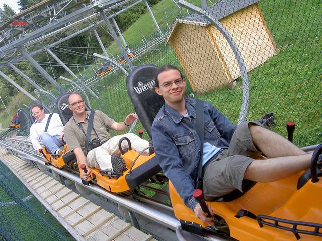 Auf der Rodelbahn