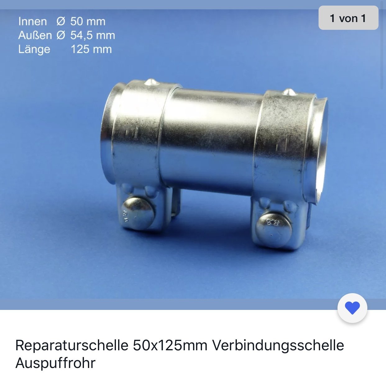 Edelstahl Flexrohr Rohrverbinder 40mm L: 100mm Interlock