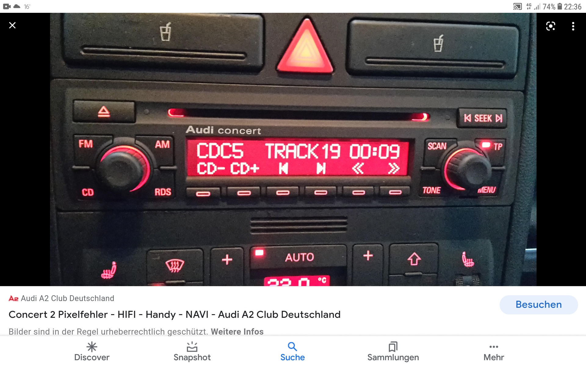 Originalradio Audi Concert 2 bringt keinen Ton raus - HIFI - Handy