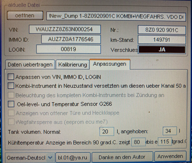 VW Passat (3B) - Wegfahrsperre - Die deutsche VCDS Wiki